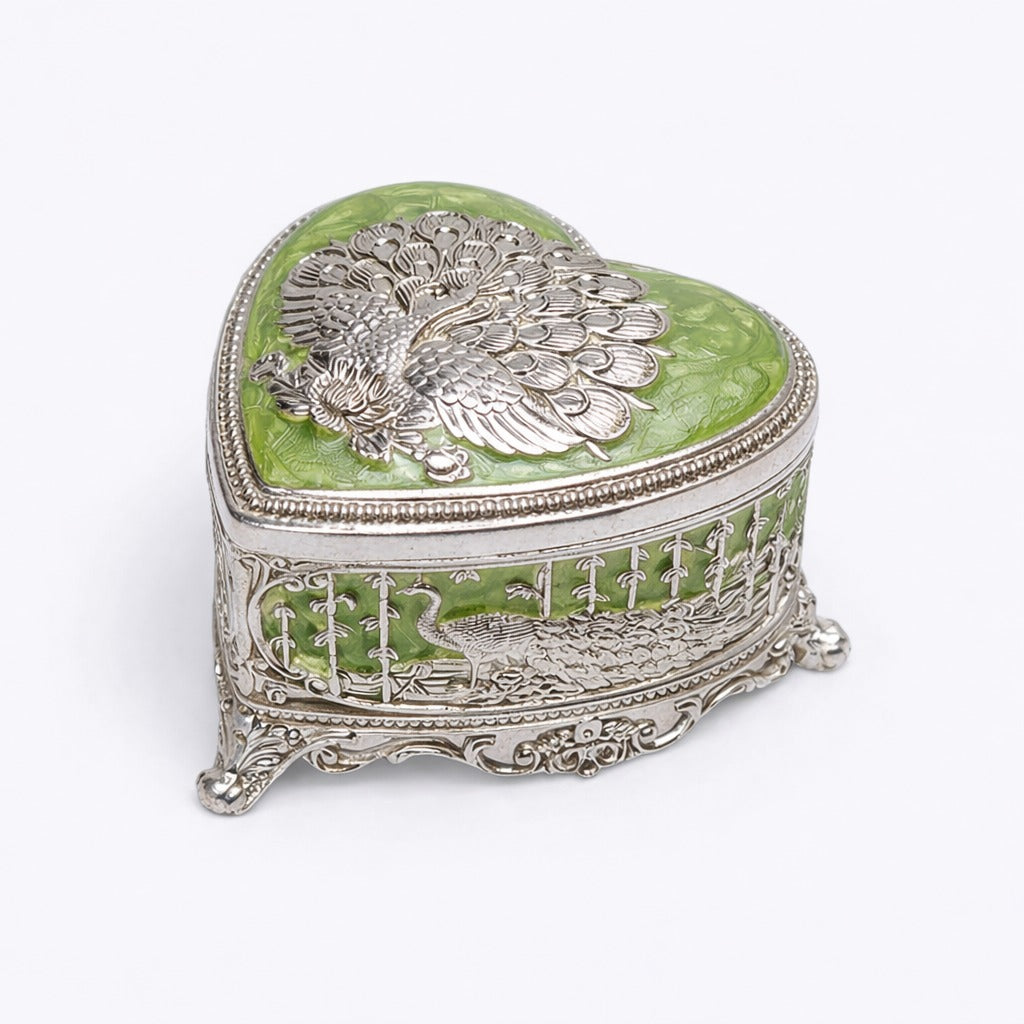ENAMEL HEART JEWELLERY BOX