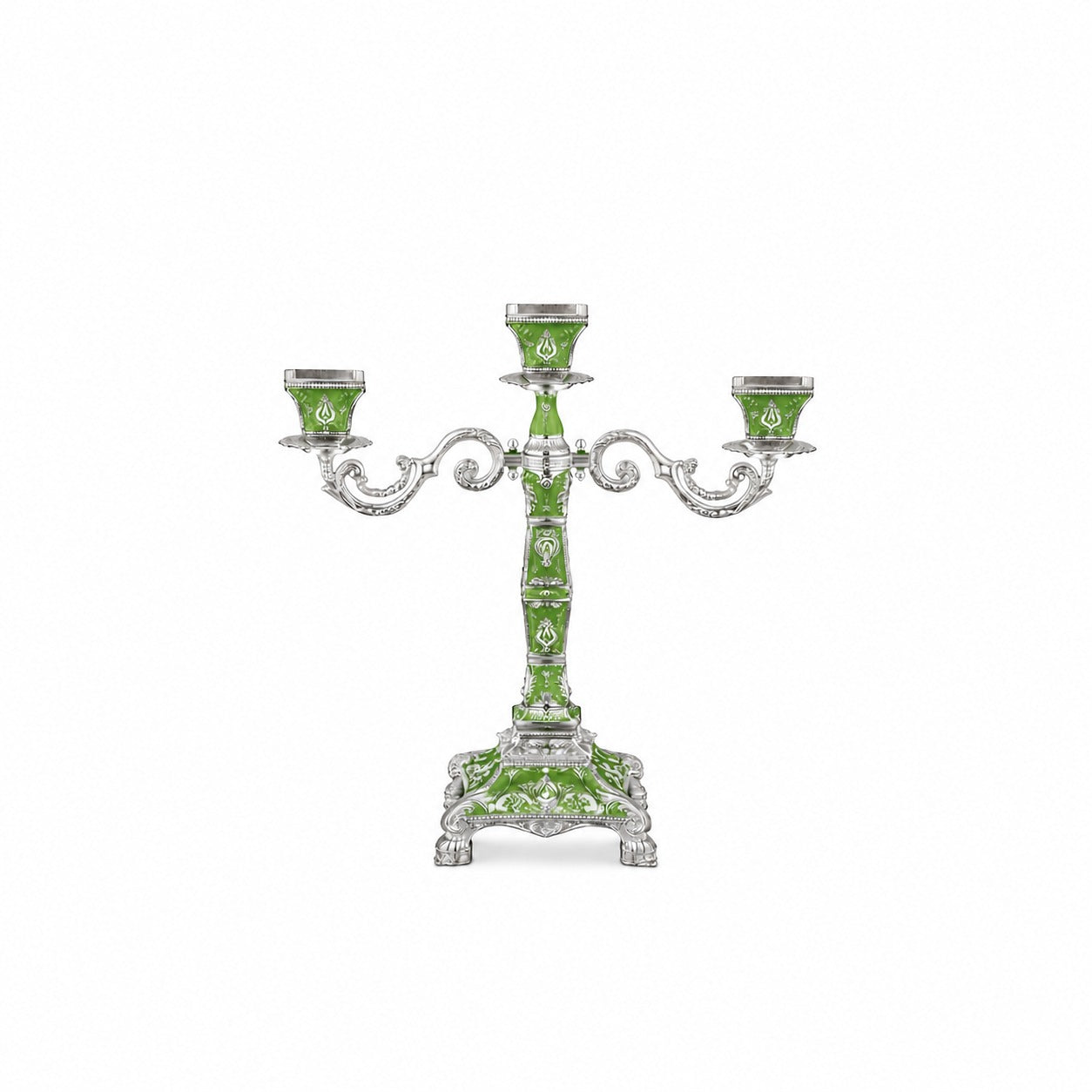 ENAMEL TRIO CANDLE STAND