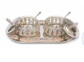 ENAMEL TRAY BOWL SET