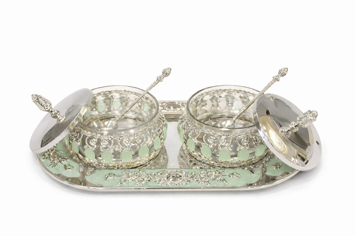 ENAMEL TRAY BOWL SET