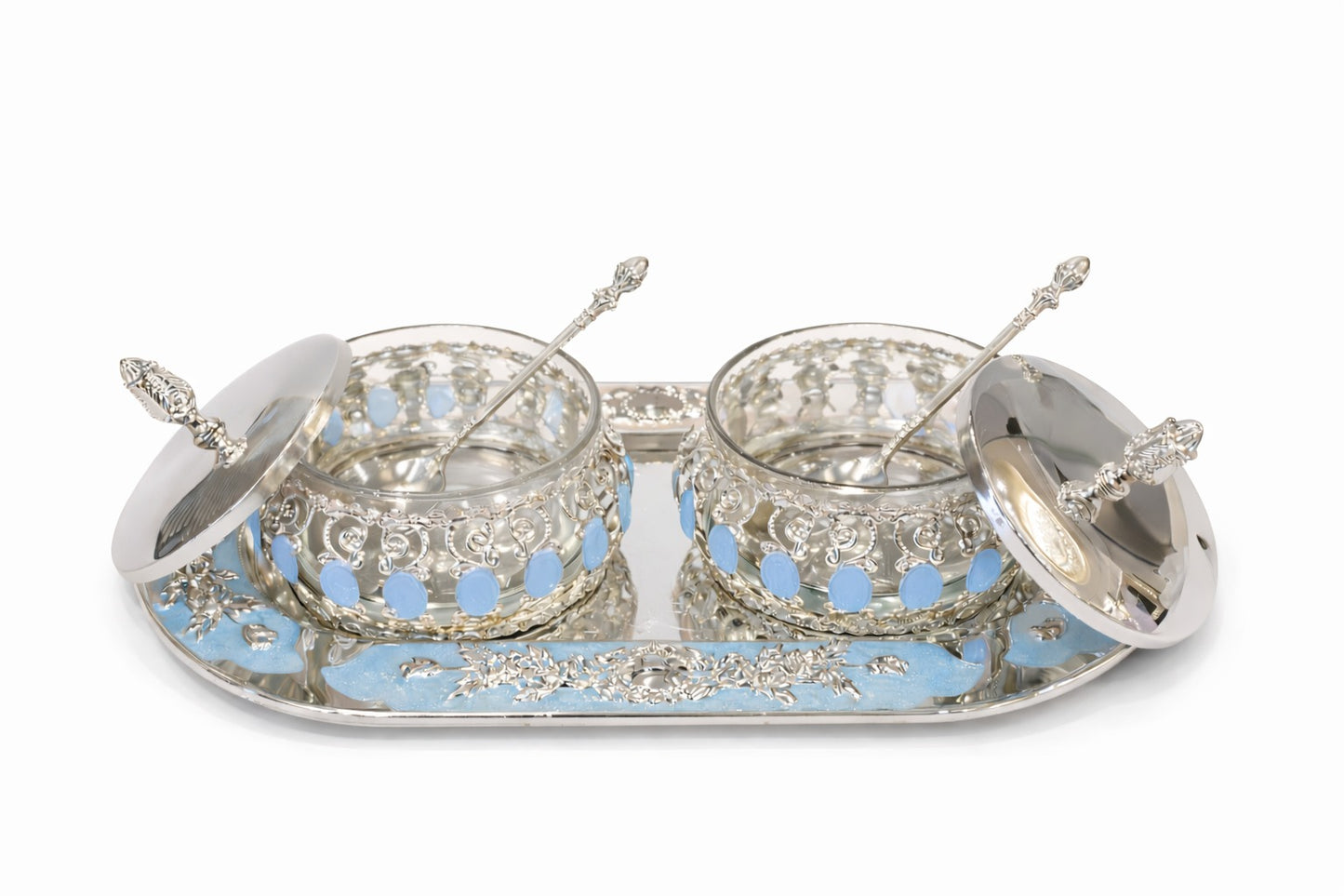 ENAMEL TRAY BOWL SET