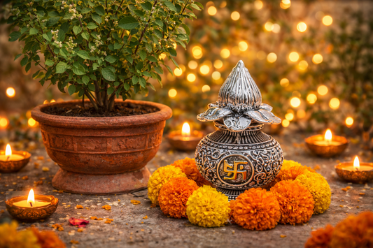 Mini Kalash – elegant luxury handcrafted spiritual décor, perfect for home, pooja, and gifting | jnj by madhuri