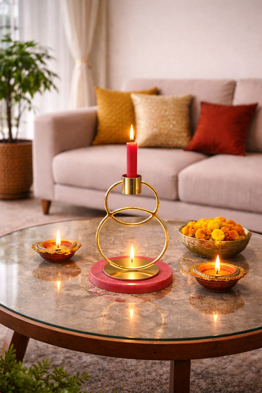 Spiral Candle Stand – elegant luxury candle holder, perfect for home décor and gifting | jnj by madhuri