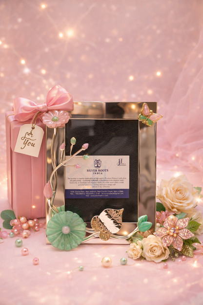 Green Marble Photo Frame – elegant luxury handcrafted frame, perfect for home décor and gifting | jnj by madhuri
