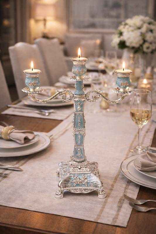 3 Diya Candle Stand by JNJ by Madhuri, featuring an elegant and premium design, perfect for festive décor, luxury home styling, and adding a touch of timeless charm to every space.