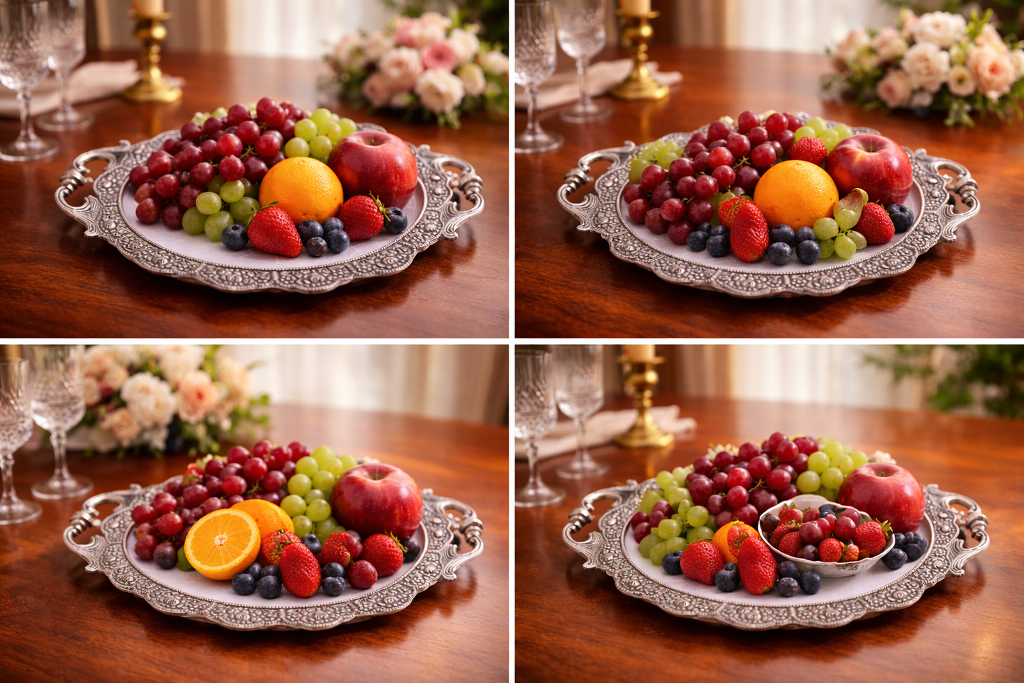Fiber Tray – elegant luxury handcrafted tray, perfect for home décor and gifting | jnj by madhuri
