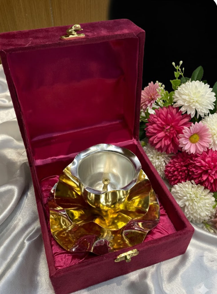Rose Diya – luxury handcrafted decorative diya, ideal for home décor, festive celebrations, and gifting | jnj by madhuri