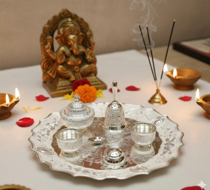 ENAMEL POOJA THALI