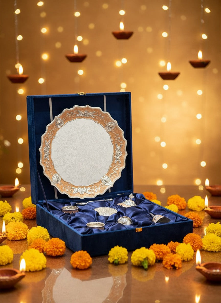 ENAMEL POOJA THALI
