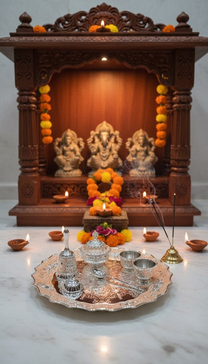 ENAMEL POOJA THALI