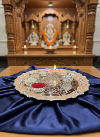 ENAMEL POOJA THALI