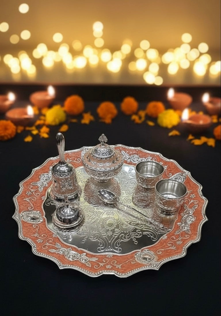ENAMEL POOJA THALI