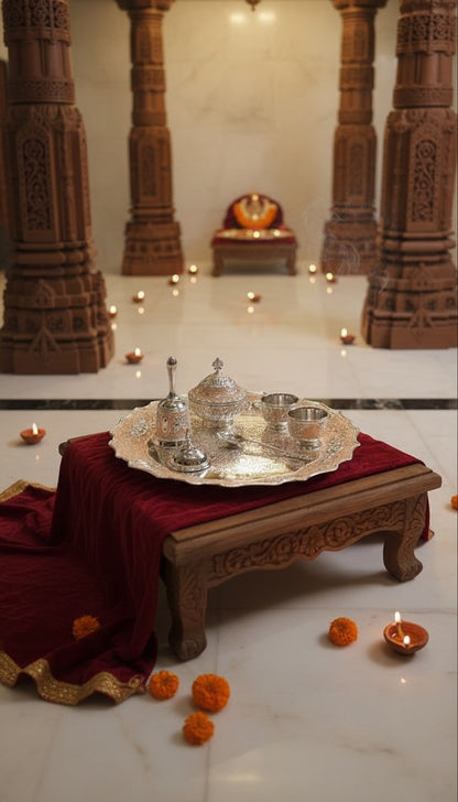 ENAMEL POOJA THALI