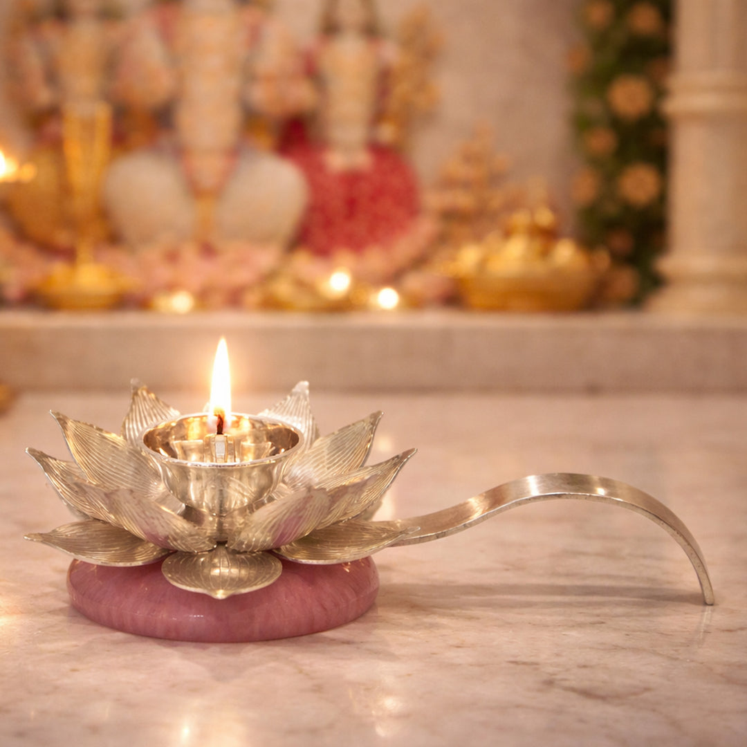 Lotus Diya and Bell Combo