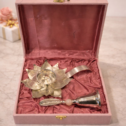 Lotus Diya and Bell Combo
