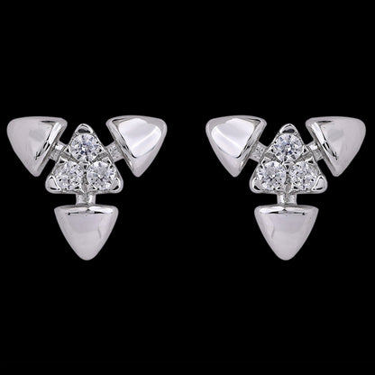 Exclusive Diamond Fancy Tops (36159E) for women, luxury certified gold stud earrings with a unique designer silhouette for high-end fashion styling.