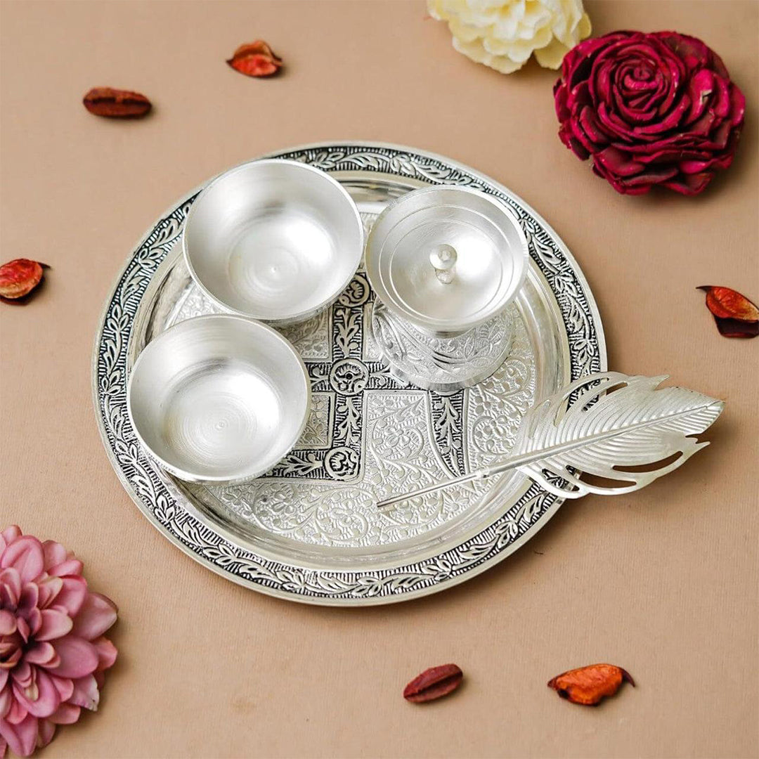 Mor Pankh Puja Thali