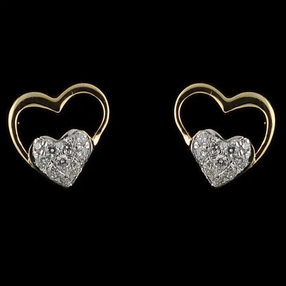 Gracefully designed with sparkling stones set in twin hearts, these earrings add a timeless charm to your style—crafted with love by jnjbymadhuri.
