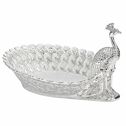 Enamel Peacock Boat Tray