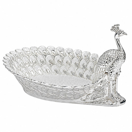 Enamel Peacock Boat Tray