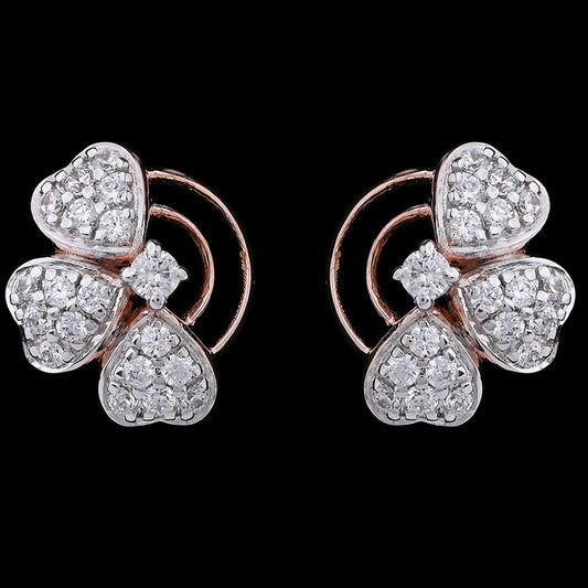 Luxury Diamond Ear Climber / Crawler 34104E, JNJ by Madhuri, unique Pauline design, gold jewelry for helix and lobe, statement cuff style.