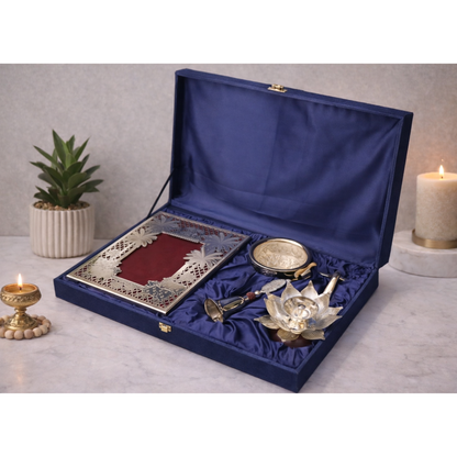 Diya, Urli, Ghanti, and Frame Combo – luxury handcrafted decorative set, ideal for gifting and home décor | jnj by madhuri