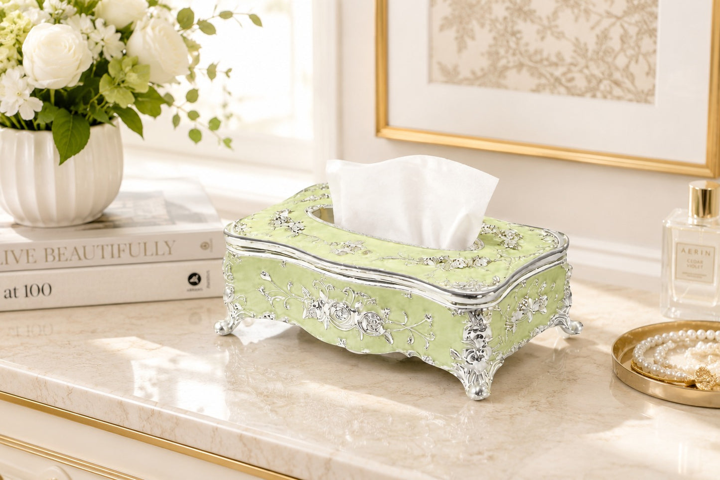 ENAMEL TISSUE BOX