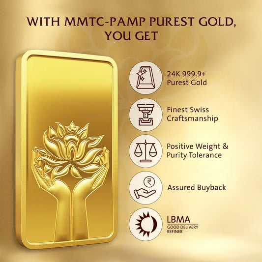 Lotus 24k (999.9) 5 gm Gold Bar