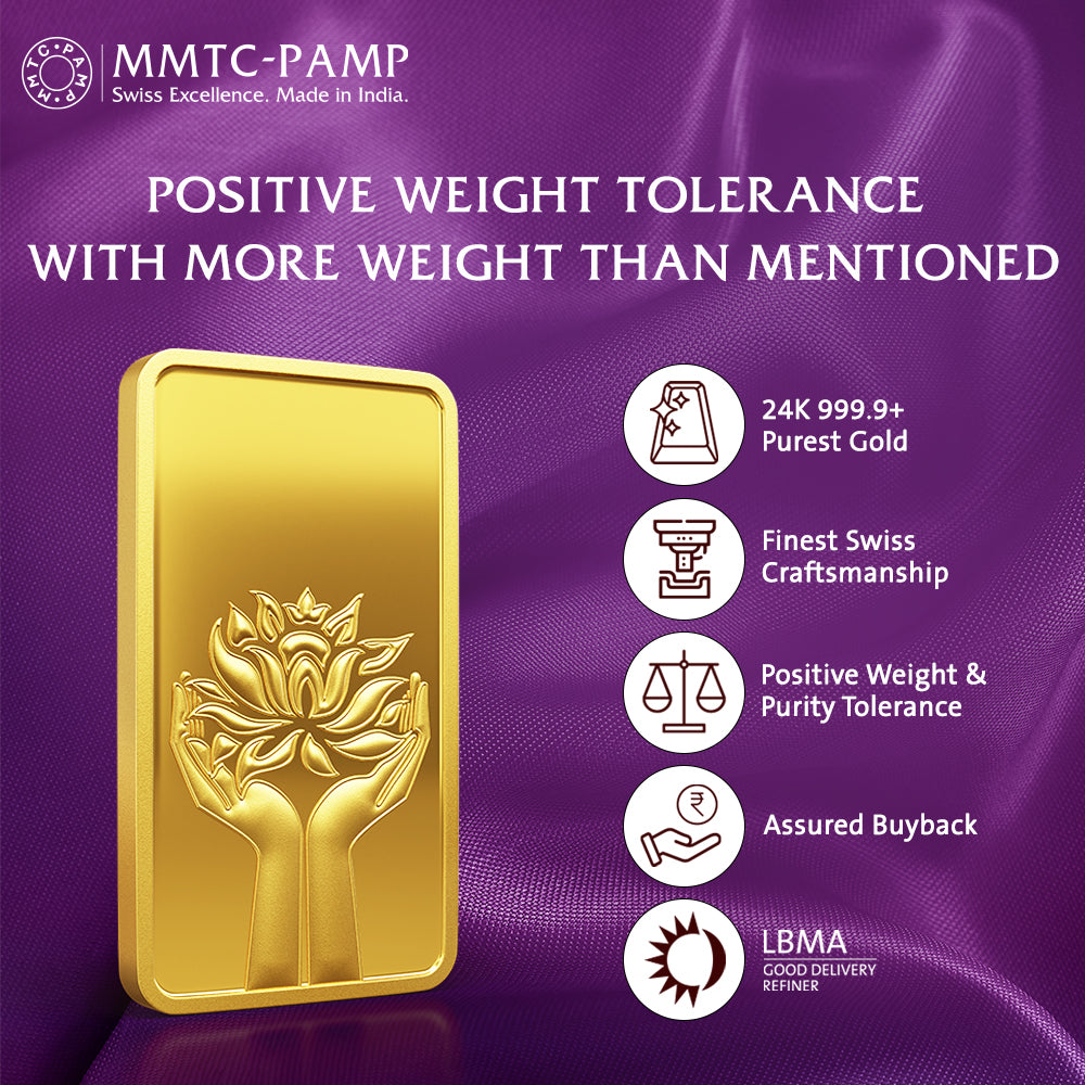 LOTUS 24K (999.9) 1 GM GOLD BAR