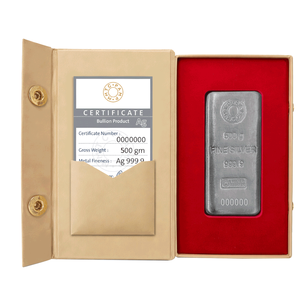 CASTED (999.9+) PUREST 500 GM SILVER BAR