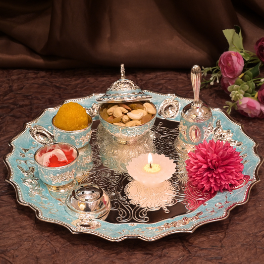 ENAMEL POOJA THALI