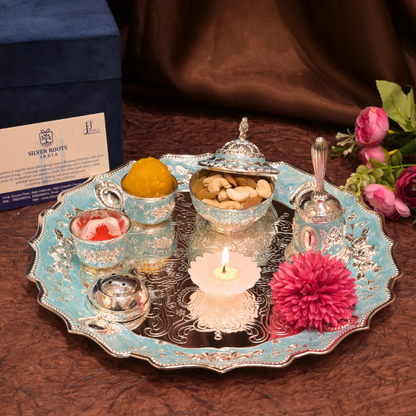 ENAMEL POOJA THALI