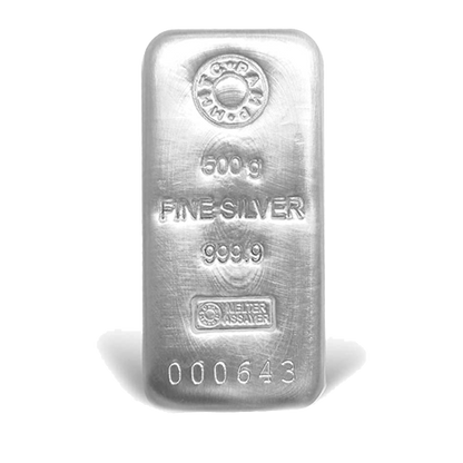 CASTED (999.9+) PUREST 500 GM SILVER BAR
