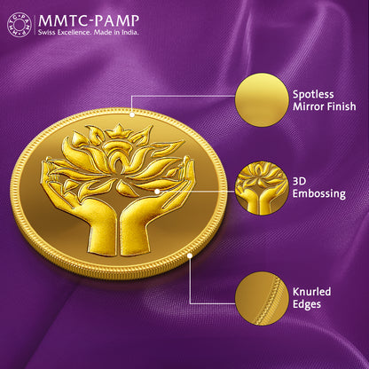 Lotus 24k (999.9) 8 gm Gold Coin