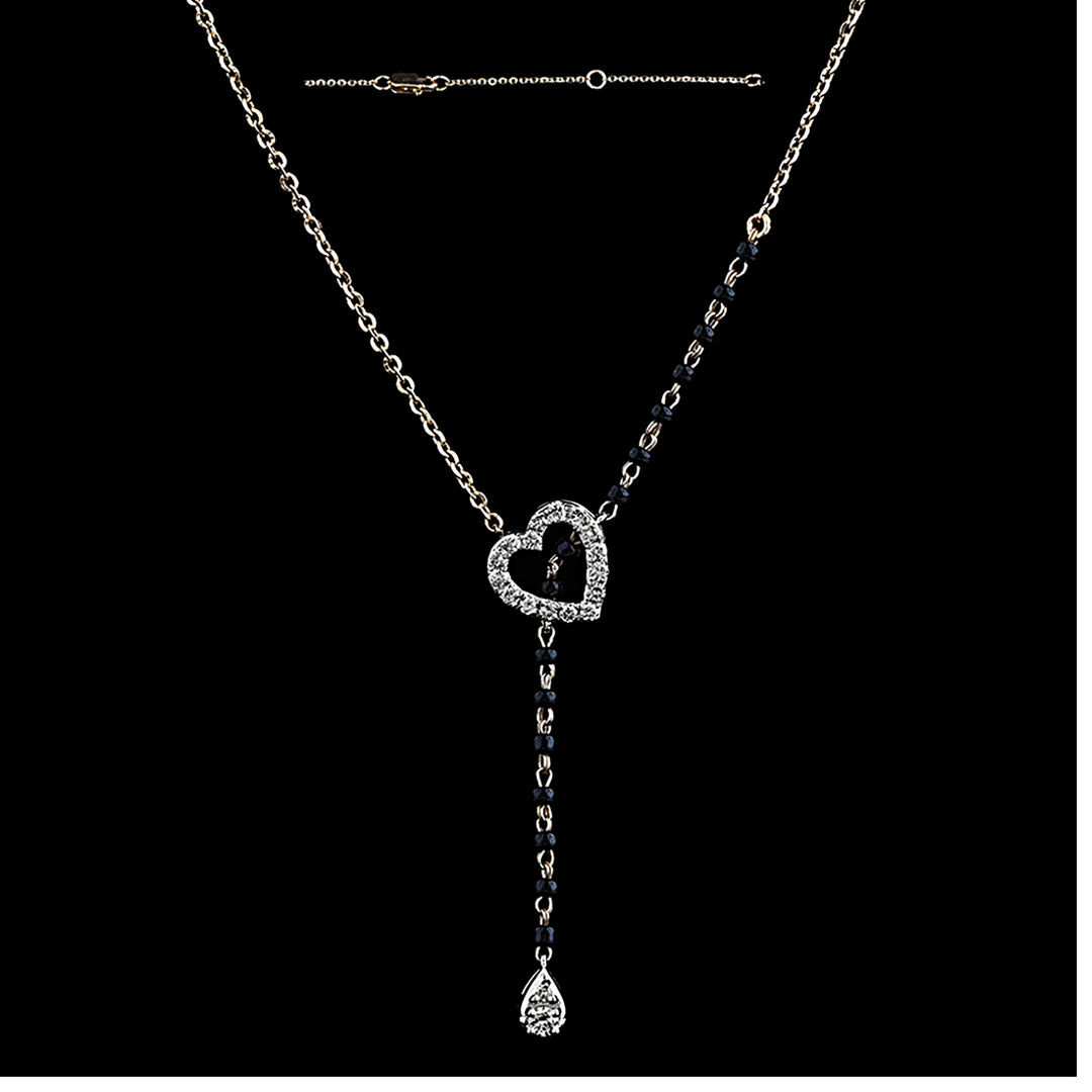 Sparkling Heart Diamond Mangalsutra | 2253M